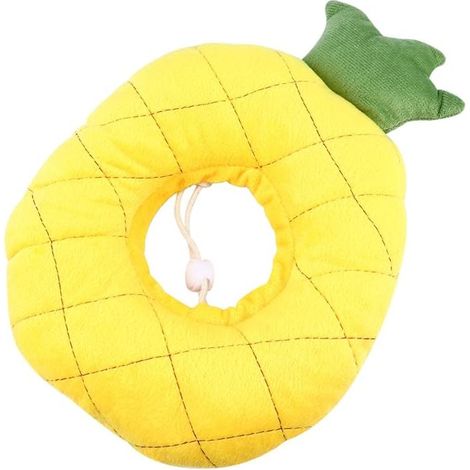 Le collier pour chat en forme d'ananas est un collier élisabéthain souple et ajustable, adapté aux chats, qui empêche le léchage et les griffures et favorise la récupération postopératoire.