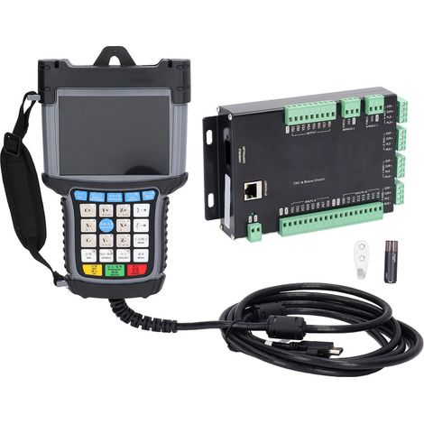 Contrôleur CNC 3 axes, système de commande numérique avec écran couleur 5 pouces, alimentation 24V DC pour fraiseuse et machine-outil. (1/5)