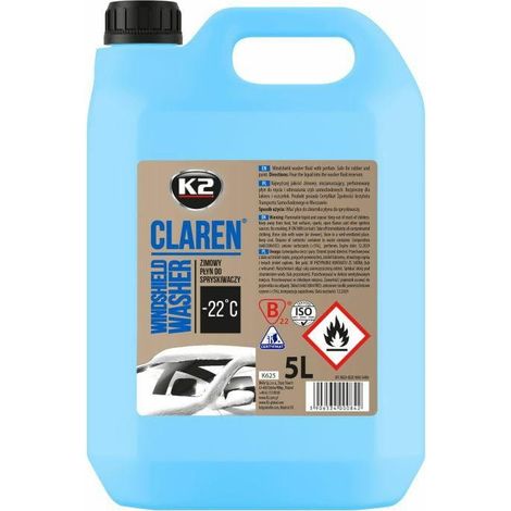 Liquide lave-glace hiver K2 Claren -22°C 5L nano