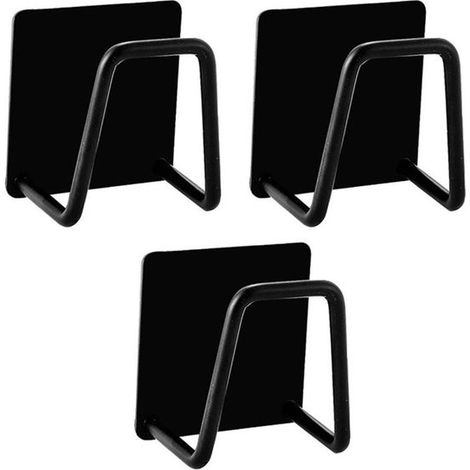 3 porta spugne per lavello - Autoadesivi in acciaio inox 304 - Porta spugne per organizzare cucina e bagno - Argento (1/5)