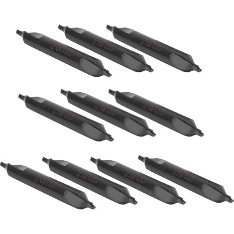 10 Stück Zentrierbohrer Typ A, Edelstahl, Spezialbearbeitung, Industriebedarf, 2 mm (1/5)