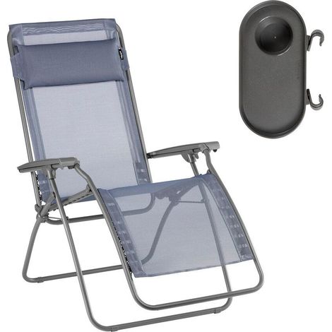 Set Relaxsessel und Getränkehalter - RClip - Batyline® Iso - Bleu Ocean -