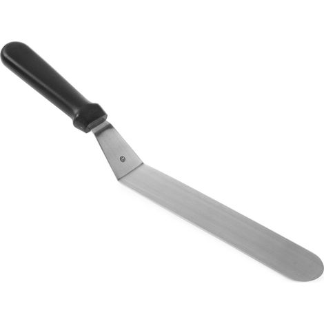 Schmaler, abgewinkelter Grillspatel aus Edelstahl, 254 mm - Hendi 855683