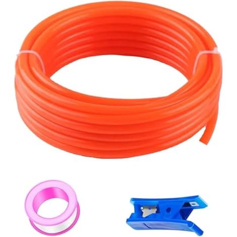 20 Meter PolyuréthaneTuyau Orange Pneumatique, PU Tuyau Air, 8 mm OD x 5 mm ID, Polyuréthane PU Air Kit + 1 Pcs Coupe-Tuyau (1/5)