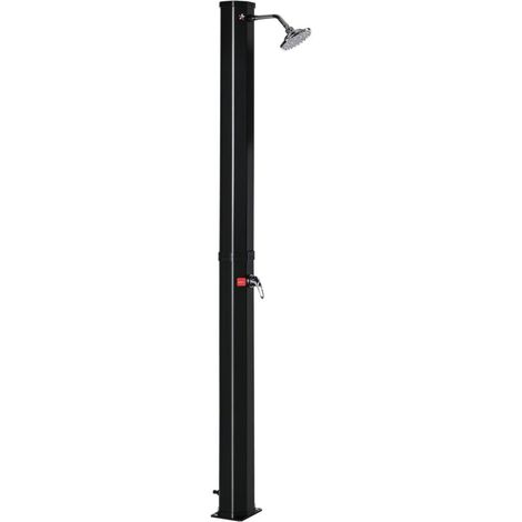 Douche Solaire Chauffée 55°C pour Extérieur, Réservoir 35 Litres avec Mitigeur, Noir (1/5)