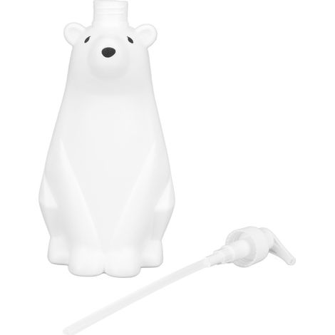 Shampoo-Spender in Bärenform, Pumpspender, robustes PP/PE, vielseitig einsetzbar als Duschflasche für Badezimmer und Toilette, Größe L (9,2 x 11,6 Zoll) (1/5)