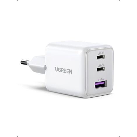 Zapix 30W Chargeur USB C Rapide 3 Ports Prise Secteur(Blanc)  GaN Compatible avec 17 Pro Max Air 16 15 14 Plus 9 Pro S25 S24 S23 Ultra A56 A16 iPad MacBook Air Neo (1/5)