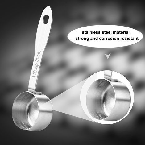 Cuillère à café en Acier Inoxydable-cuillère à café en Poudre de 30ML pour une Préparation Précise, Outils à café Essentiels pour la Maison et les Amateurs de café, et Facile à. (1/5)