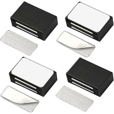 Lot de 4 loquets magnétiques autocollants pour portes, tiroirs et meubles - WELLNGS (1/5)
