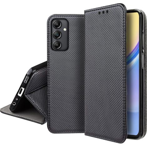 Custodia per Samsung Galaxy M55 5G SMART MAGNET BOOK CASE WALLET + VETRO (1/5)