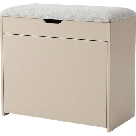 Schuhschrank mit Sitzfläche und ausziehbaren Regalen VAULT, 57 x 30 x 53 cm (1/5)