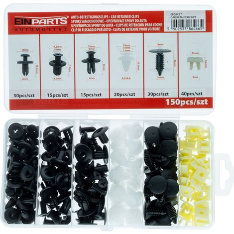 Clip e perni per auto UNIVERSALI - Set da 150 pezzi. (1/3)