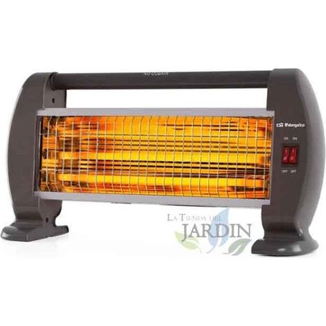 Radiateur infrarouge, Poêle 1200W Orbegozo BP0204. 2 barres en quartz. Émission de chaleur instantanée (1/5)