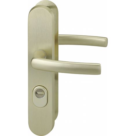 THIRARD - Ensemble poignées de sécurité pour porte d'entrée, béquille double, entr'axe de fixation 216mm, couleur F2 - THIRARD