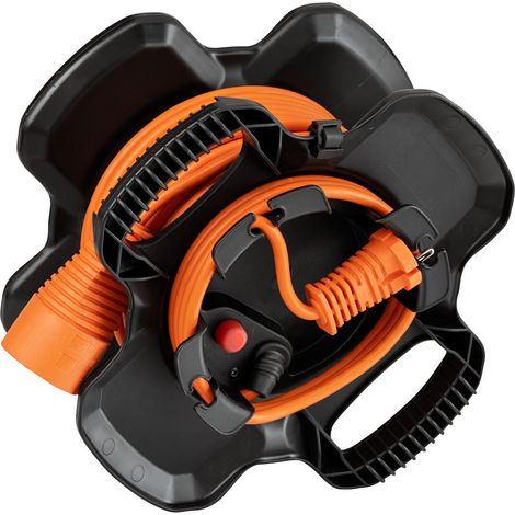 Enrouleur de câble compact X-GUM avec rallonge électrique 1,5m - 18,5+1,5m H05VV-F 2x1,5 (1/5)