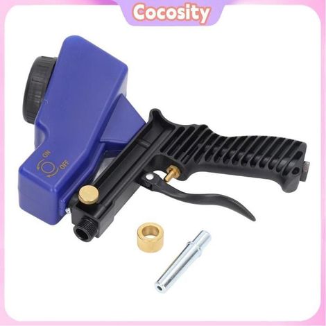 Cocosity Sableuse Kit d'outils de pistolet de pulvérisation de sablage Sandblaster Sand Blaster pour quincaillerie pistolet Bleu (1/5)