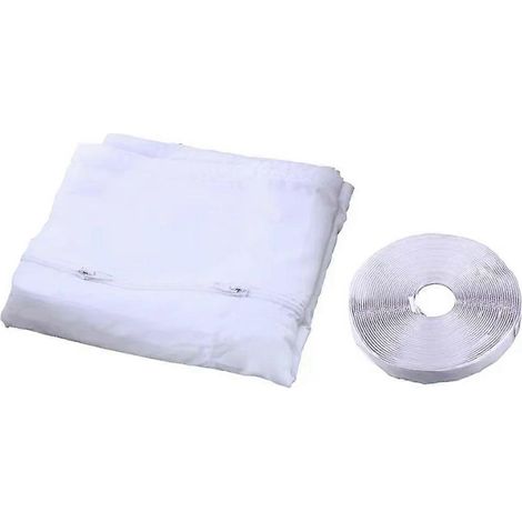 Joint d'étanchéité AirLock pour climatiseur portable, plaque d'étanchéité flexible en tissu de 300 cm avec fermeture éclair et adhésif. (1/4)