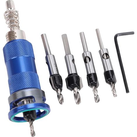 Milling Drill Bit Set with Adjustable Depth Stop for Woodworking (1/5)