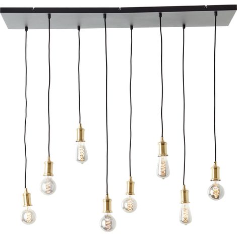 Brilliant Lamp Darcia suspension à 8 lampes métal noir/verre noir 8x A60, E27, 60 W (1/5)