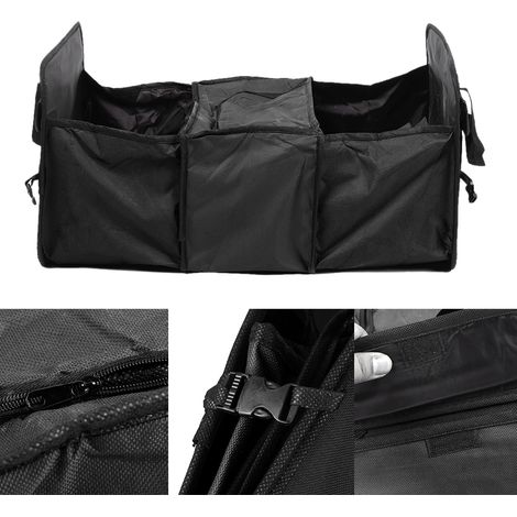 Sac isotherme pliable multifonction pour voiture, boîte de rangement et organisateur noir (1/5)
