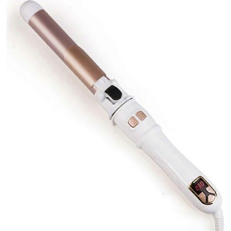Fer à boucler UK White 32 mm, meilleur fer à boucler rotatif automatique 28 mm pour des ondulations professionnelles et des boucles vers l'intérieur (1/4)