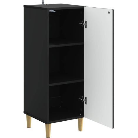 Sideboard/Anrichte/Buffet Schwarz 33 x 34,5 x 90 cm Holzwerkstoff LXWW260486 (1/5)