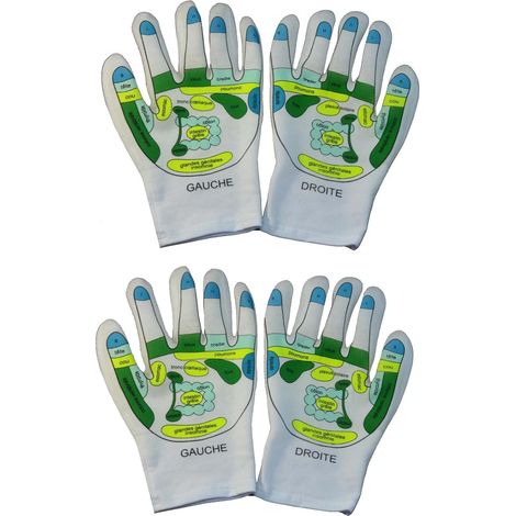 Gants hydratants Réflexologie &, Spa (Lot de 2 paires) (1/3)