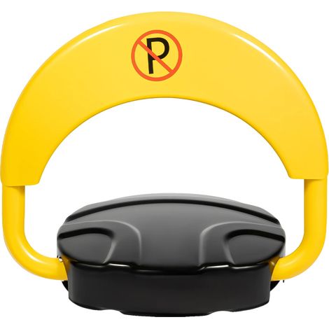 Barrera de aparcamiento con mando a distancia, diseño impermeable, color amarillo/negro. (1/2)