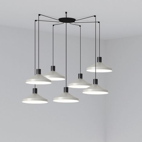 KOMBO Lámpara colgante gris Ø400 7L 68595-7L