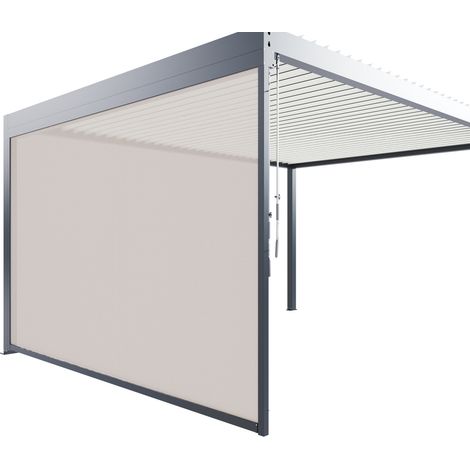 Store Latéral Zippé Gris Anthracite 3,50m pour Pergola Adossée S et SV ORIAL France (1/2)