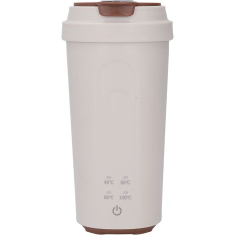Bouilloire électrique portable en acier inoxydable 500 ml 300 W, mini bouteille isotherme pour voyage, idéale pour le thé, le café et le lait. (1/5)