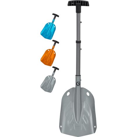 Leichte Teleskop-Schneeschaufel/Lawinenschaufel – Robuste Aluminiumlegierung, rutschfester ABS-Griff – Kompakte 33 cm Länge, Aufbewahrungsmöglichkeit, Grau (1/5)
