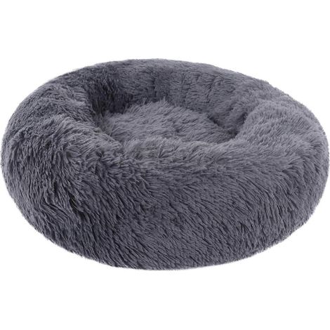 Panier rond moelleux pour chien et chat, panier donut moelleux et anti-stress en peluche confortable et lavable pour chien et chat de grande taille (1/5)