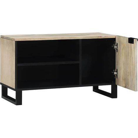 Unites TV  Banc TV  Armoire TV Blanc 80 x 33 x 46 cm Bois d'ingénierie (1/5)