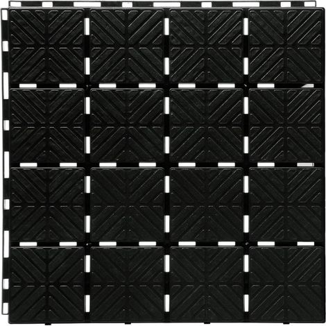 Grille de trottoir carrée facile Prosperplast - noire, lot de 9, 1,5 m² (1/2)