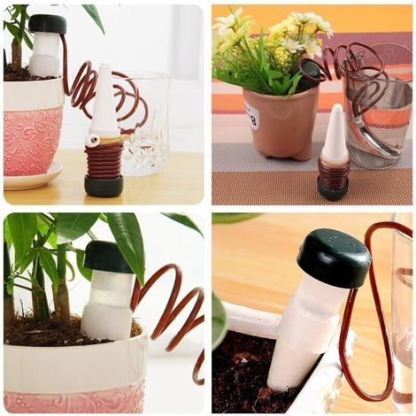 Système d'arrosage automatique goutte à goutte avec sondes auto-céramiques Pointes de plantes d'intérieur pour arroser bonsaï, plantes, fleurs par , Lot de 8