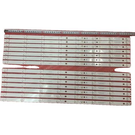 Striscia LED, 664 mm, luce blu, 8 LED, compatibile con TCL 65C715, GIC65LB101 (1/5)