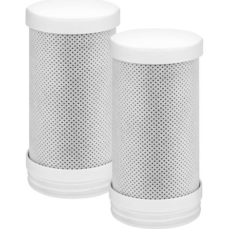 Filtre á Eau Sur Robinet- Jeu de 2 Cartouches de Rechange pour Filtres à Eau, Enlève Impuretés, Chlore, Eau de Javel, Vers, Modèle en fibre de carbone (1/5)