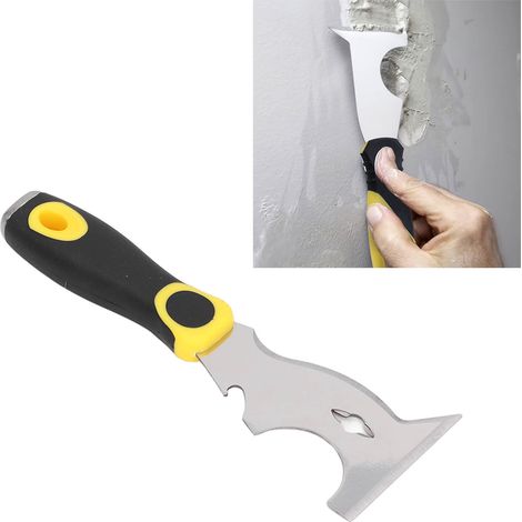 7,5 cm dicker Spachtel aus Edelstahl, multifunktionales Werkzeug zum Auftragen von Gips, Farbe, zum Reinigen und Verfugen. (1/5)