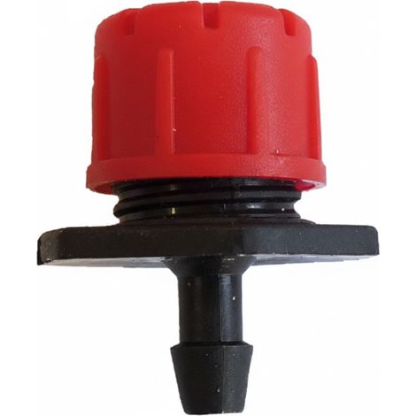 Goutteur - Lot de 100 - Plastique - Débit Réglable 0-70 l/h - Jardin et Agriculture - Rouge (1/5)