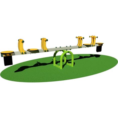Bilico Junior 2/4 posti Giochipark in alluminio EN AW 6060 con sedute in HPL - 4 posti (1/2)
