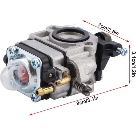 Repuesto de carburador para motosierra de cortasetos con motor de 32 cc, accesorio para cortacésped, herramienta de jardinería motorizada, cortacésped (1/4)
