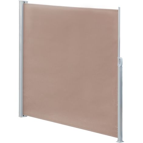 Melko Seitenmarkise Balkonmarkise Markise Windschutz Seitenrollo Sichtschutzwand Sonnenschutz Seitenwand Sichtschutz Balkon Rollo - 180x300CM braun (1/4)