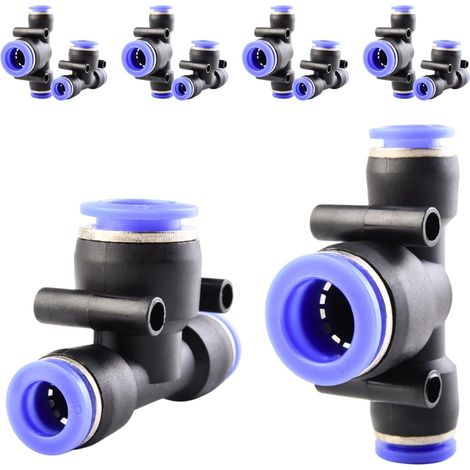10 pièces 16 mm répartiteur en Y à 3 voies, raccord pneumatique, rapide plastique raccords Push to Connect, adaptateur de conduite d'air PY - PEG8-12-8mm (1/5)