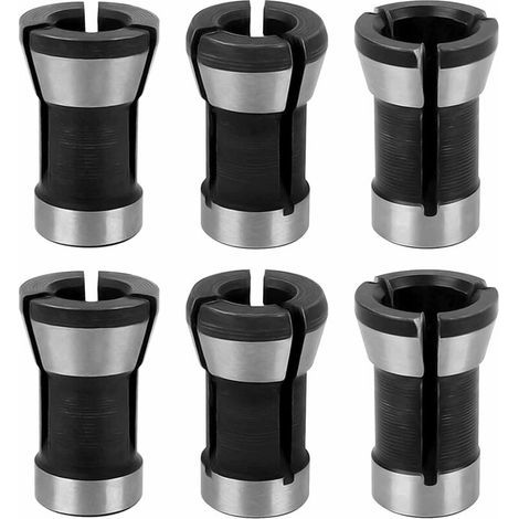 Set di 6 teste portapinze, adattatore per mandrino a pinza, adattatore per testa portapinze, 6,35 mm 8 mm 6 mm per fresatrice elettrica e mandrino per punte. (1/5)