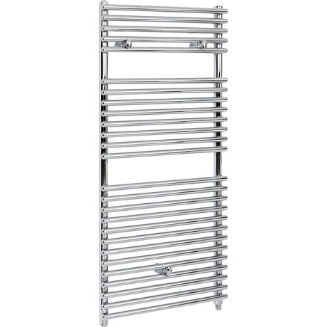 Hudson Reed Arno - Sèche-Serviettes Design Électrique Moderne - Chromé - 119 cm x 60 cm (1/5)
