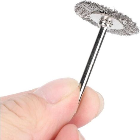 30pcs ensemble de brosses métalliques, roues de polissage de brosse en fil d'acier en laiton kit complet pour outils rotatifs Dremel(Fil d'acier inoxydable)-VSIAISV (1/3)