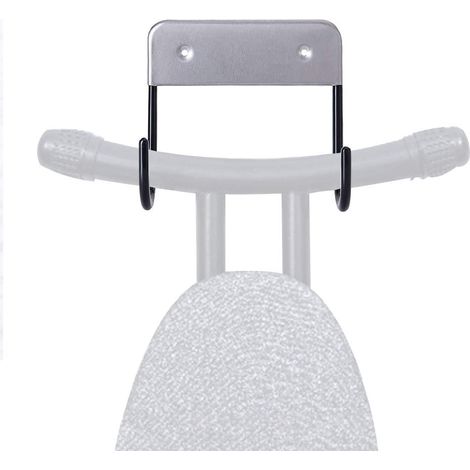2 soportes para tabla de planchar de acero inoxidable, soporte de pared con tornillos y anclajes.