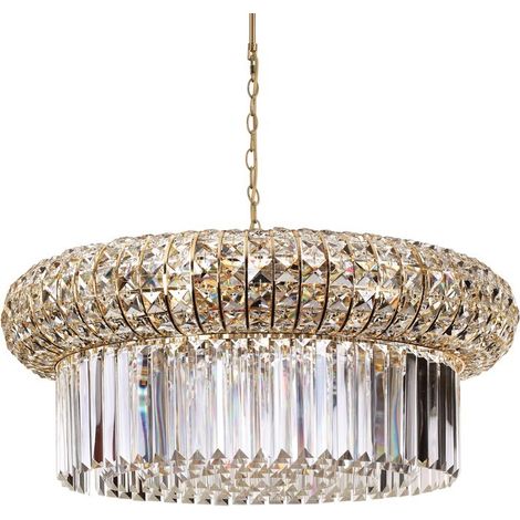 Ideal Lux NABUCCO - Lámpara colgante de techo de cristal para interiores 18 luces Dorado, E14 (1/2)