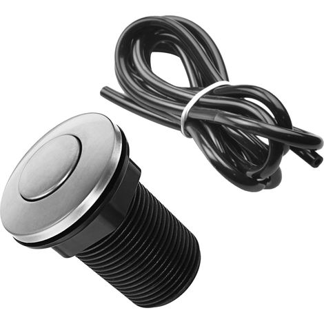 Bouton pneumatique, 32 MM, inox, noir (1/5)